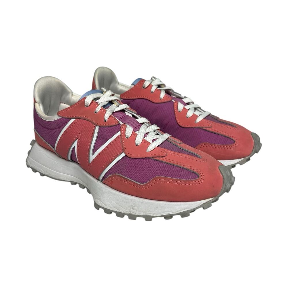 New Balance 327 Sneakers Womens 7.5 Pink Purple Colorblock Casual Retro WS327FK